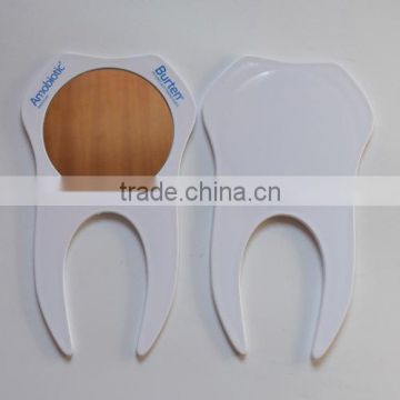 Doctor gift Tooth shaped hand mirror,medical promotional items OEM promotional lovely gift items