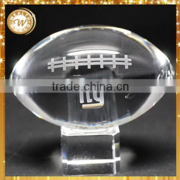 New manufacture crystal football desktop gifts