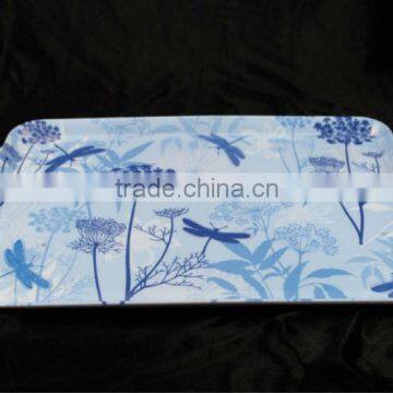 19 inch two-handled rectangular melamine tray