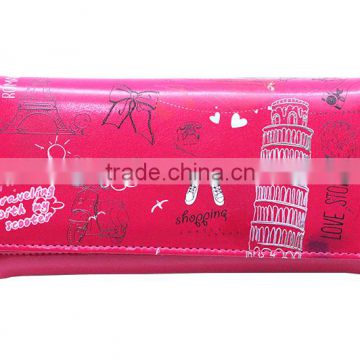 Guangzhou New Design PU Wallets with zipper/Wholesale Fashion Gift