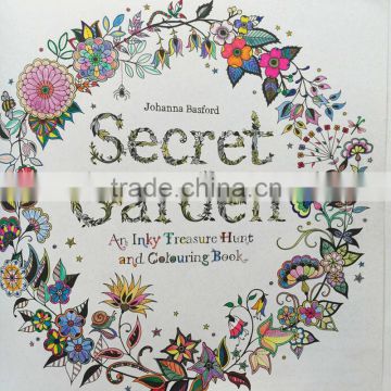 2015 Hot Sale Secret Garden Book Printing Childen's Funnest Fantastic Fairyland Hard Cover Hand Printing Relax Coloring Book