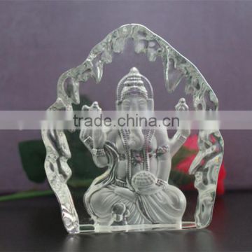 Crystal Ice of Ganesh for Souvenir Decoration Crystal Gift