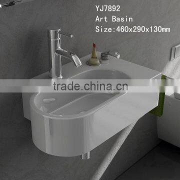 7892 Ceramic Bathroom Rectangular Save Spaces Wall hung basin sink cloakroom wash basin