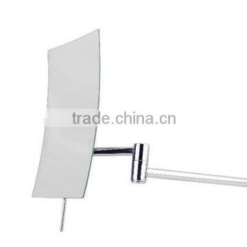 Chrome plated one way adjustable extendable shaving mirror