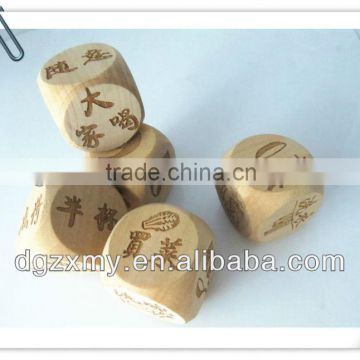 Wooden customized 6 side dice