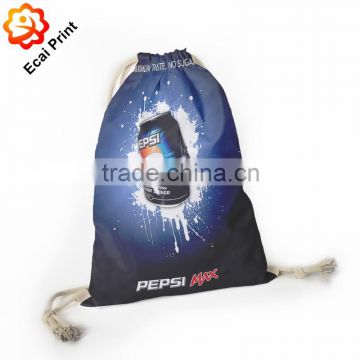 small high quality heat transfer customize drawstring backpack