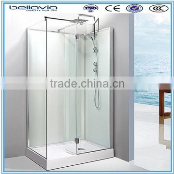 2 side compact glass shower enclosure