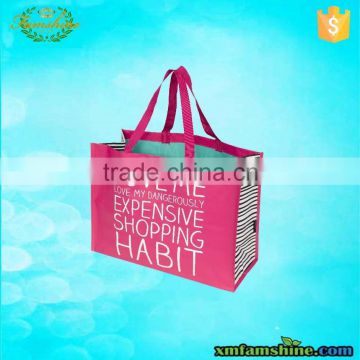 new arrival customized non woven pink shopping bag