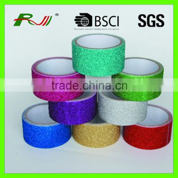 2015 good quality gift wrapping glitter tape for masking