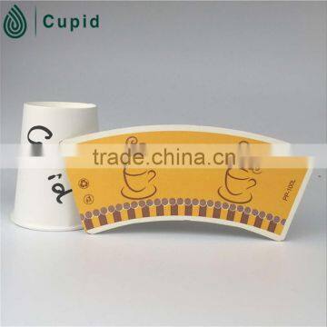 printed and cutted paper cup fan coated pe for coffee paper cup