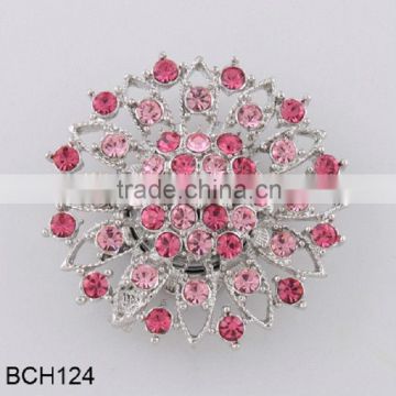 2013 Fashion Handmade Brooch With Stone Flower