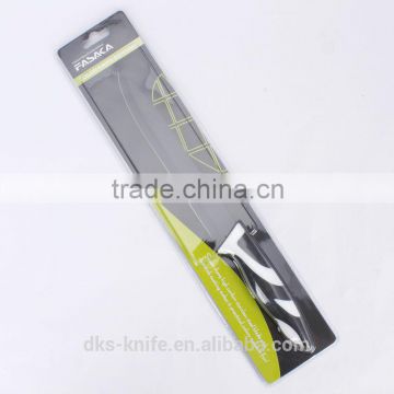 KP1301SDB Double Blister Packing New Designed Non-stick stainless steel Color Coating 8 inch Carving Colored Kitchen Knife