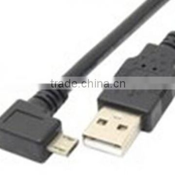 2.0 USB Male to Right Angled micro-USB and 1 x USB Male to Left Angle Micro-USB Cables (6 Inches) in...
