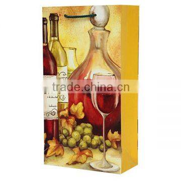 fashion classical design double bottles wine gift bag