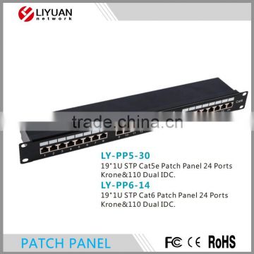 LY-PP5-30 CAT5E/CAT6 24 Ports patch panel STP Krone PATCH PANEL