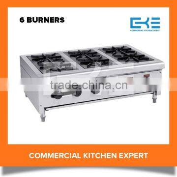 New Style Stainless Steel Table Top 6 Burners Gas Cooker In Dubai