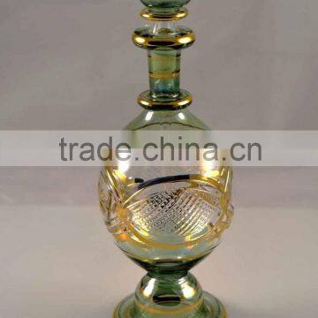 Egyptian Glass Perfume Bottles with 14 K Gold