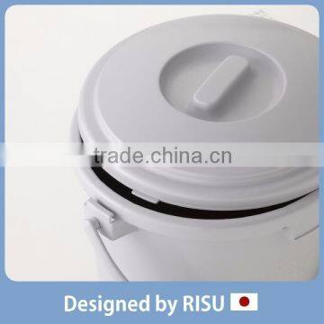 Popular and Reliable gray plastic bucket with handle for home & commercial use with various sizes