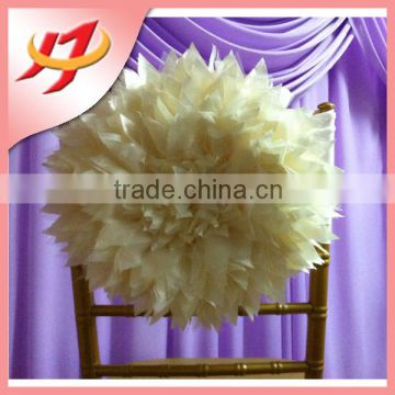 Wedding Decoration Cheap Flower Satin Turquoise Chair Sash