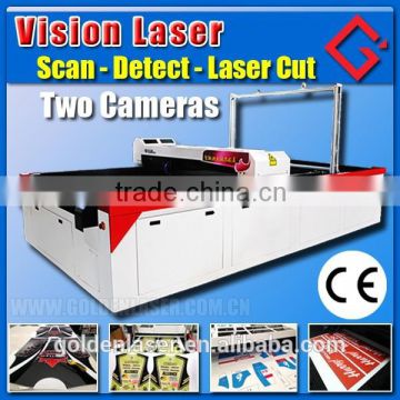 automatic layout scanning athletic apparel laser cutting plotter