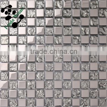 SMP04 Material mixed mosaic High end wall mosaic tile Hot melting glass mosaic