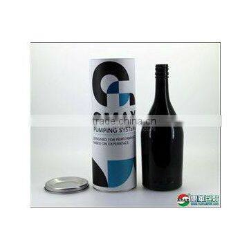 Fancy finish paper round tube can wine paper packaging
