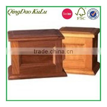 top quality antique solid wood wooden cat casket and urn for cremation
