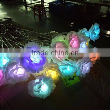 Waterproof attractive wedding centerpiece rose decoration led change color mini light