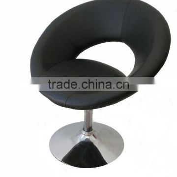 2015 hot selling black color good pu swivel chair