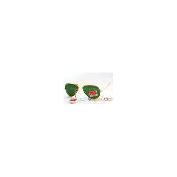 Ray-Ban RB3025-138mm Aviator Green Lens Gold Frame