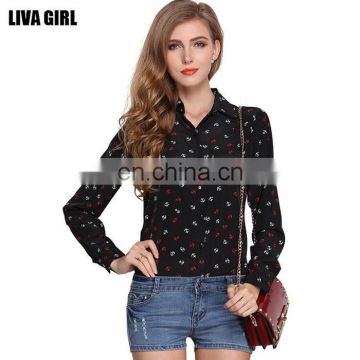 Long sleeve chiffon blouse,fashion chiffon blouse,chiffon blouse patterns