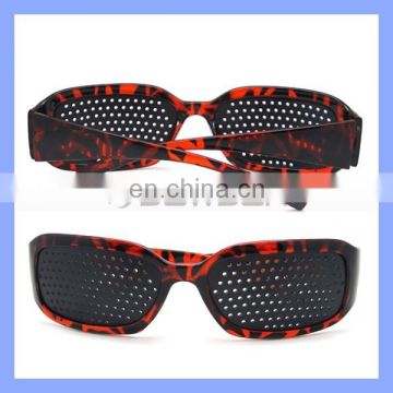 Plastic Pin Hole Glasses Eyesight Vision Improve Fashion Leopard Frame