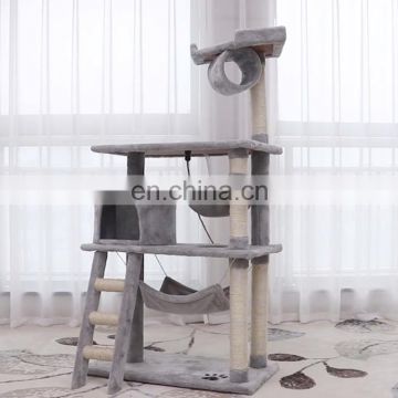 Sisal Rope Plush Board Pet Tree House Kitten Activity Tower Condo Multi-Level Cat Tree
