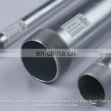 Supplier of harga rigid steel conduit complies 3 4 3200 mm rigid conduit dimensions chart RSC pipe Philippines