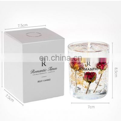Bestsell Candle Jar Real Flower Candle Holder Incense Peace Good Sleep Handmade Candle Cup Gift Box Gift