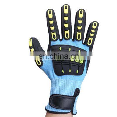 Excellent Grip Sandy Nitrile Coated Anti Cut Impact Resistant Gloves Oilfield Impact Gloves