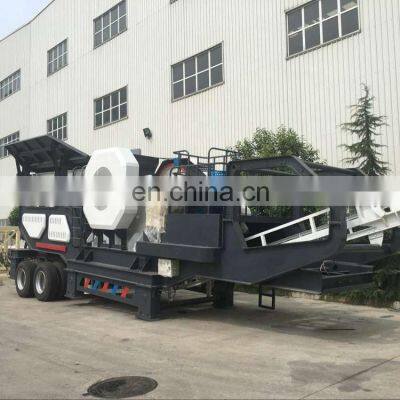 High efficiency aggregate production line mobile portable jaw crusher price with good quality