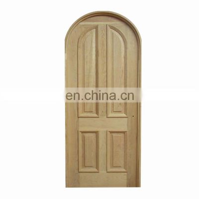 Knotty alder arched interior wood door with door frame
