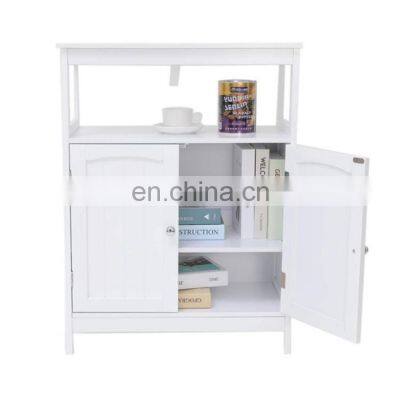 Free Standing Kitchen Cupboard Wooden Storage Cabinet with 2 Doors / Bookcase / Shoe Storage