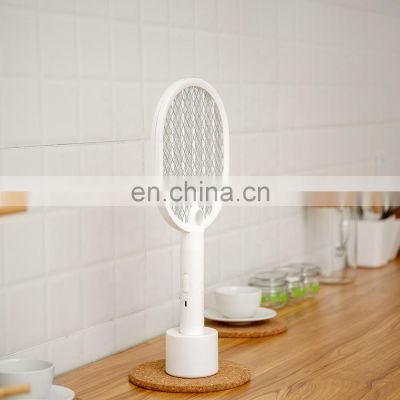 2021 Hot Selling High quality white color electronic Outdoor Domestic rechargeable mosquito swatter