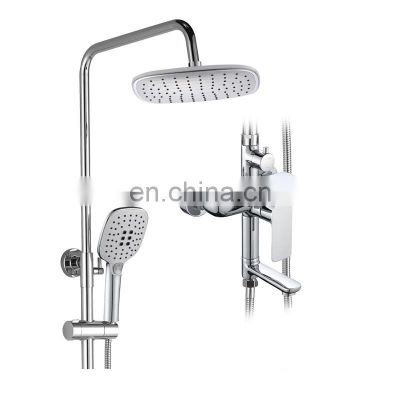 Rapsel Rainfall Wall Mounted  Hand Shower Set Brass Wall-mount Bath Tub Rain-style Shower Faucet