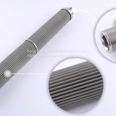 Customized connector pleated sintered filter cartridges