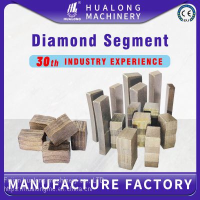 Hualong machinery China wholesale concrete Granite Marble Stone Cutting power Tools Saw Blade Tips hot pressed sintered Diamond Segment