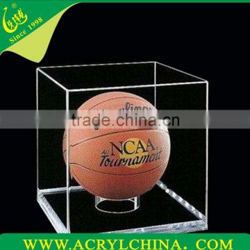 clear 3mm acrylic basketball box, transparent plexiglass basketball display with 280*280*330mm