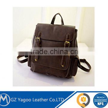 China manufacturer wholesale leather student bag school backpack