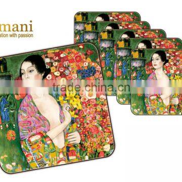 CARMANI Cork coaster with GUSTAV KLIMT art