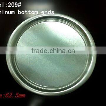 209#( 62.5mm) aluminum bottom lids manufacturers