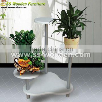 Home decorative white wood plant racks FS-4343725