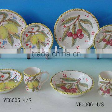 hand painted dolomite tableware