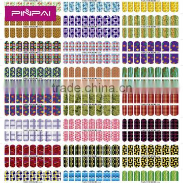 2015 wholesale 16pcs/sheet water transfer nail stickers decal cheap stickers nail